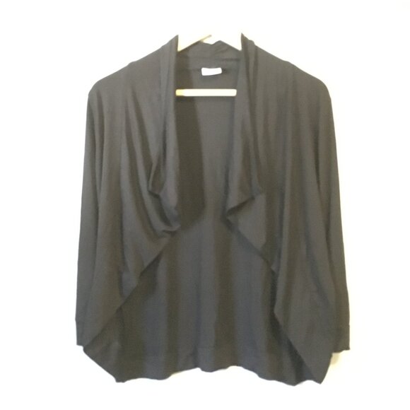 Vintage Black Semi Cropped Rayon Whimsigoth Open Cardigan - Picture 3 of 16